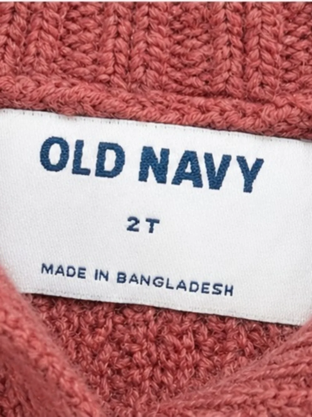 Girls Old Navy Cozy Knit Collar Sweater - Dusty Rose | Size 3T